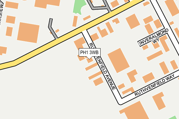 PH1 3WB map - OS OpenMap – Local (Ordnance Survey)