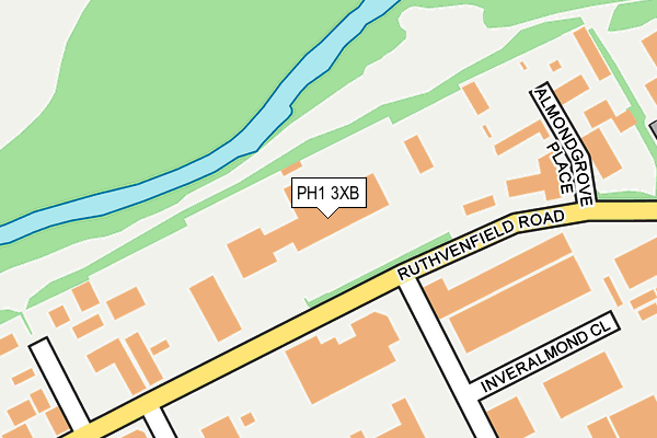 PH1 3XB map - OS OpenMap – Local (Ordnance Survey)