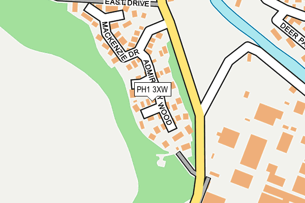 PH1 3XW map - OS OpenMap – Local (Ordnance Survey)