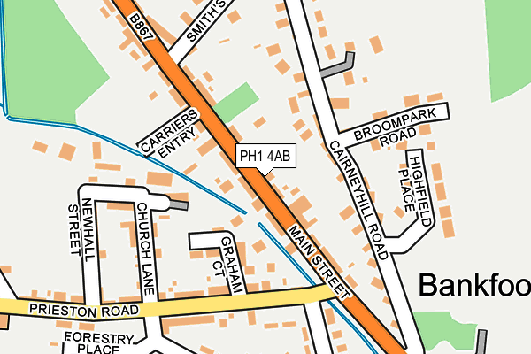 PH1 4AB map - OS OpenMap – Local (Ordnance Survey)