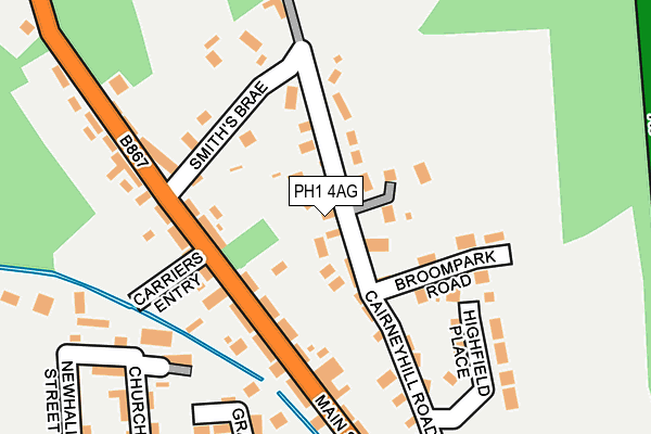 PH1 4AG map - OS OpenMap – Local (Ordnance Survey)