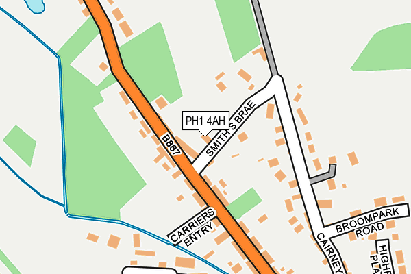 PH1 4AH map - OS OpenMap – Local (Ordnance Survey)