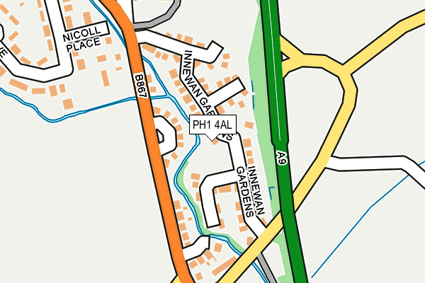 PH1 4AL map - OS OpenMap – Local (Ordnance Survey)