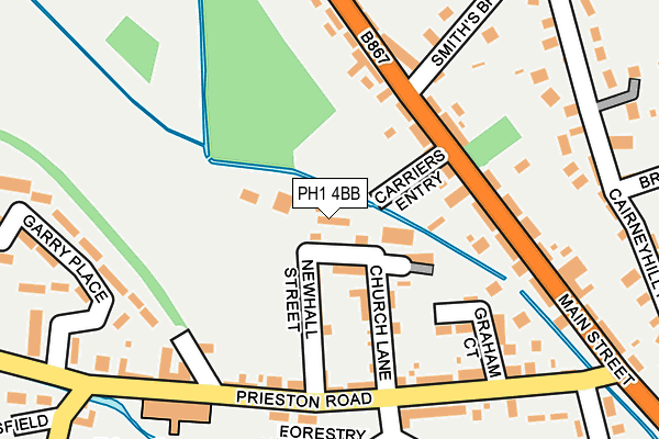 PH1 4BB map - OS OpenMap – Local (Ordnance Survey)