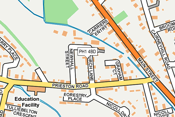 PH1 4BD map - OS OpenMap – Local (Ordnance Survey)