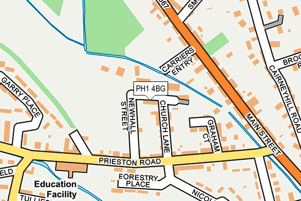 PH1 4BG map - OS OpenMap – Local (Ordnance Survey)