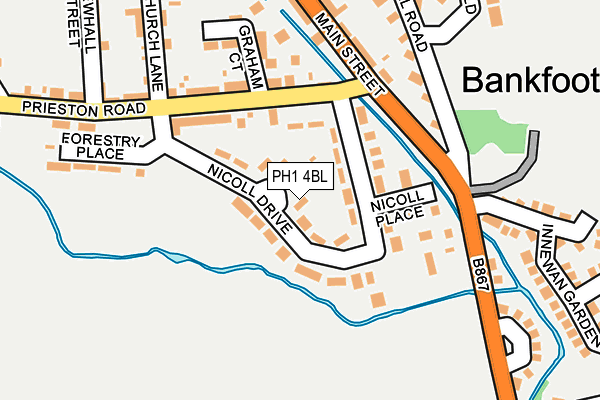 PH1 4BL map - OS OpenMap – Local (Ordnance Survey)