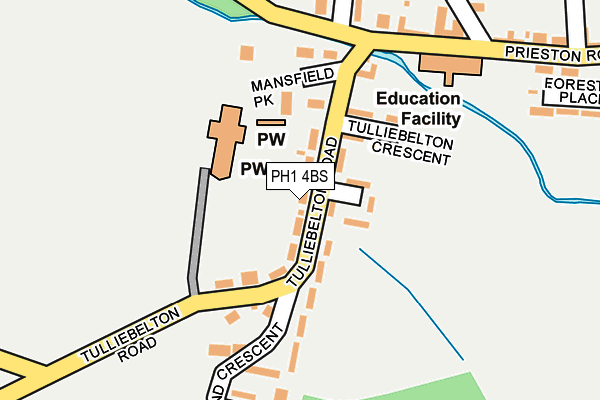 PH1 4BS map - OS OpenMap – Local (Ordnance Survey)