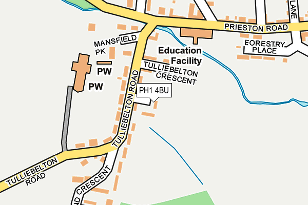 PH1 4BU map - OS OpenMap – Local (Ordnance Survey)