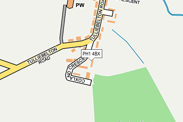 PH1 4BX map - OS OpenMap – Local (Ordnance Survey)