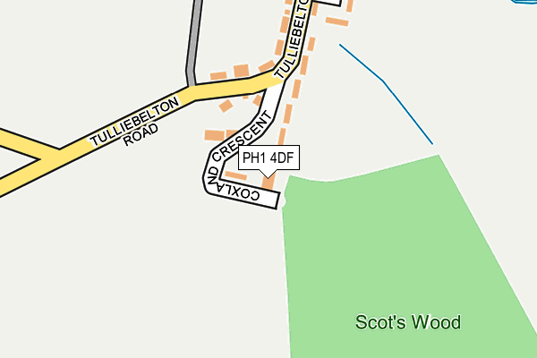 PH1 4DF map - OS OpenMap – Local (Ordnance Survey)