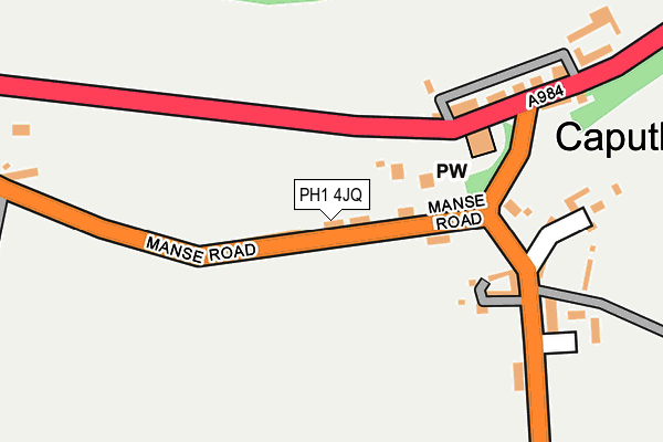 PH1 4JQ map - OS OpenMap – Local (Ordnance Survey)