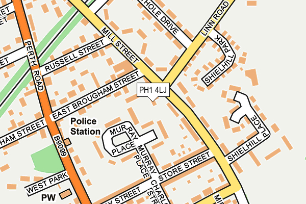 PH1 4LJ map - OS OpenMap – Local (Ordnance Survey)