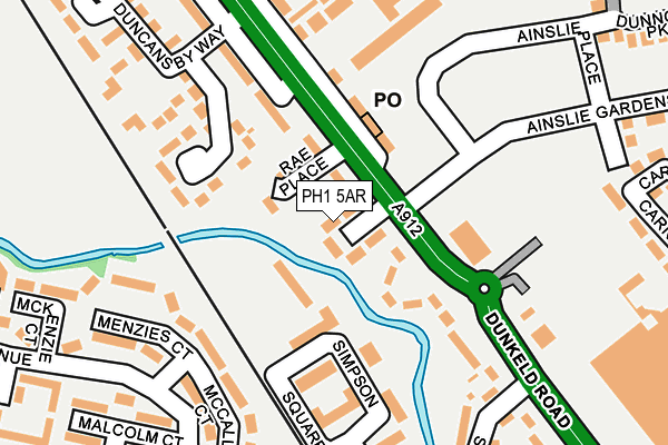 PH1 5AR map - OS OpenMap – Local (Ordnance Survey)