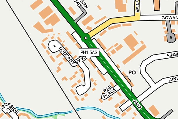 PH1 5AS map - OS OpenMap – Local (Ordnance Survey)