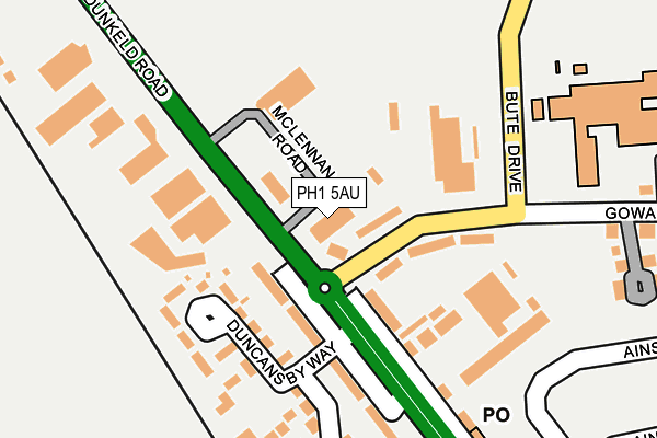PH1 5AU map - OS OpenMap – Local (Ordnance Survey)