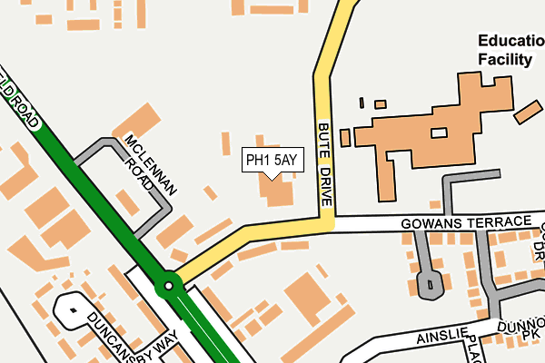 PH1 5AY map - OS OpenMap – Local (Ordnance Survey)