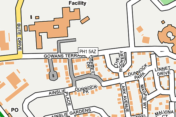 PH1 5AZ map - OS OpenMap – Local (Ordnance Survey)