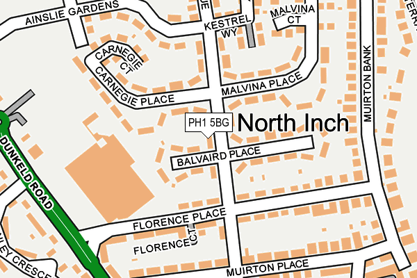 PH1 5BG map - OS OpenMap – Local (Ordnance Survey)