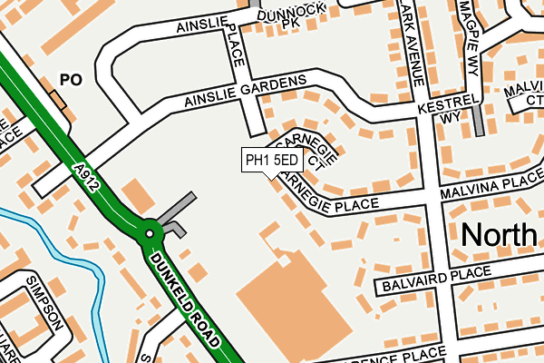 PH1 5ED map - OS OpenMap – Local (Ordnance Survey)