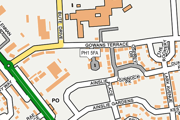 PH1 5FA map - OS OpenMap – Local (Ordnance Survey)