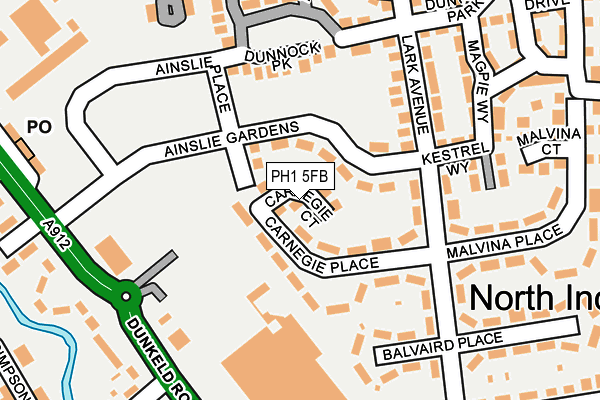 PH1 5FB map - OS OpenMap – Local (Ordnance Survey)