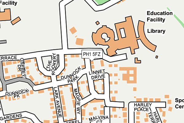 PH1 5FZ map - OS OpenMap – Local (Ordnance Survey)