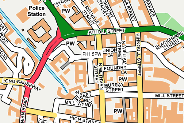 PH1 5PW map - OS OpenMap – Local (Ordnance Survey)