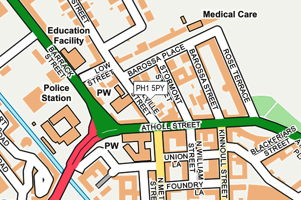 PH1 5PY map - OS OpenMap – Local (Ordnance Survey)