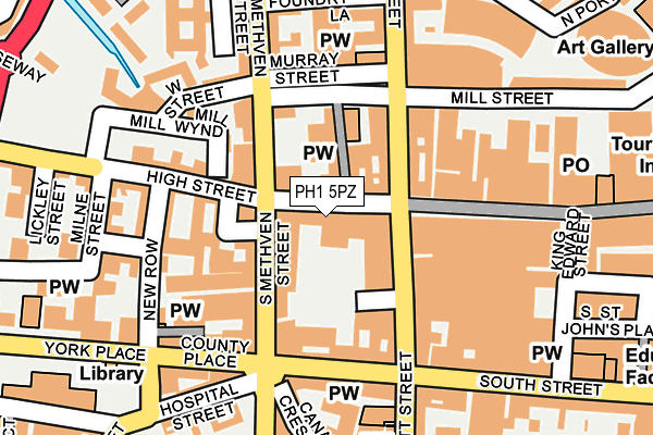 PH1 5PZ map - OS OpenMap – Local (Ordnance Survey)