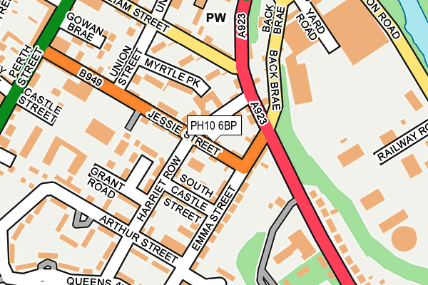 PH10 6BP map - OS OpenMap – Local (Ordnance Survey)