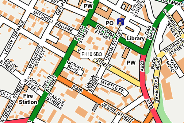 PH10 6BQ map - OS OpenMap – Local (Ordnance Survey)