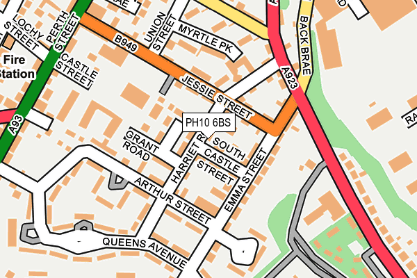 PH10 6BS map - OS OpenMap – Local (Ordnance Survey)