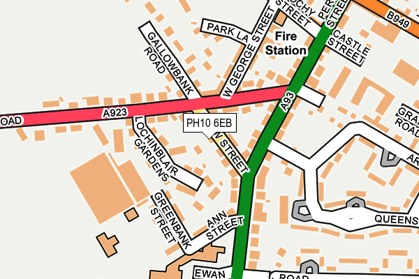 PH10 6EB map - OS OpenMap – Local (Ordnance Survey)