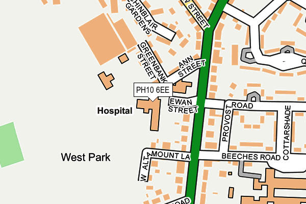 PH10 6EE map - OS OpenMap – Local (Ordnance Survey)