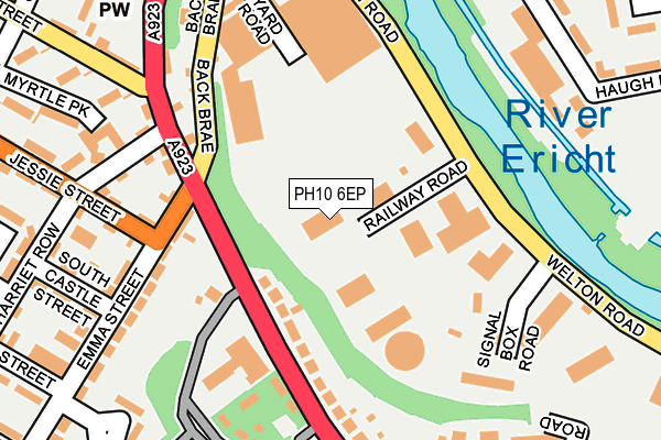 PH10 6EP map - OS OpenMap – Local (Ordnance Survey)