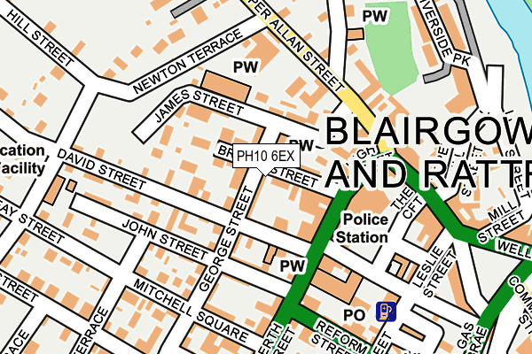 PH10 6EX map - OS OpenMap – Local (Ordnance Survey)