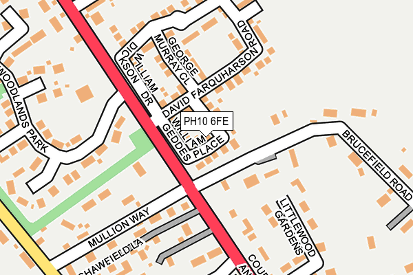 PH10 6FE map - OS OpenMap – Local (Ordnance Survey)