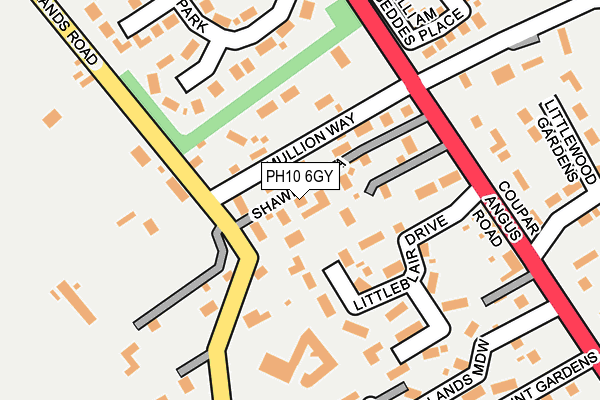 PH10 6GY map - OS OpenMap – Local (Ordnance Survey)