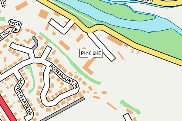 PH10 6HE map - OS OpenMap – Local (Ordnance Survey)