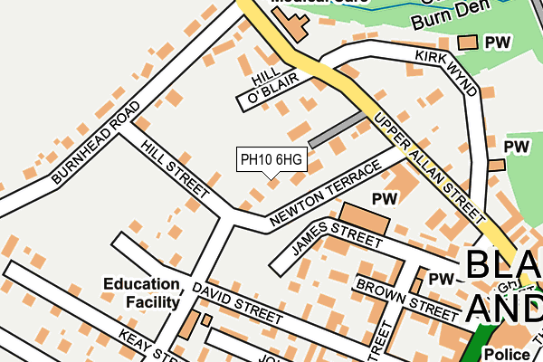 PH10 6HG map - OS OpenMap – Local (Ordnance Survey)