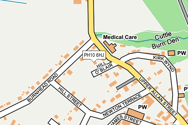 PH10 6HJ map - OS OpenMap – Local (Ordnance Survey)