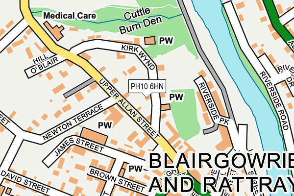PH10 6HN map - OS OpenMap – Local (Ordnance Survey)