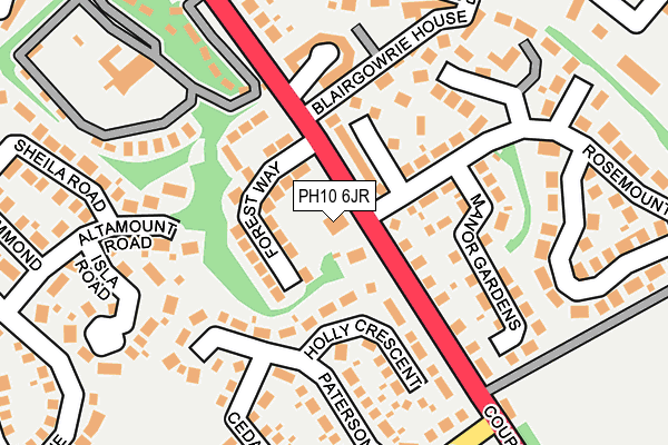 PH10 6JR map - OS OpenMap – Local (Ordnance Survey)
