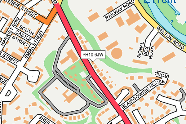 PH10 6JW map - OS OpenMap – Local (Ordnance Survey)