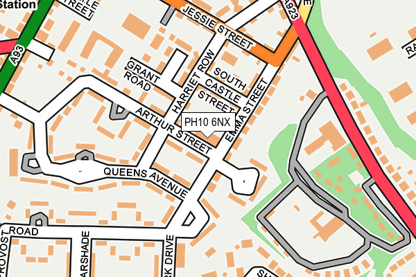 PH10 6NX map - OS OpenMap – Local (Ordnance Survey)