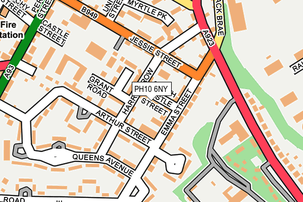 PH10 6NY map - OS OpenMap – Local (Ordnance Survey)