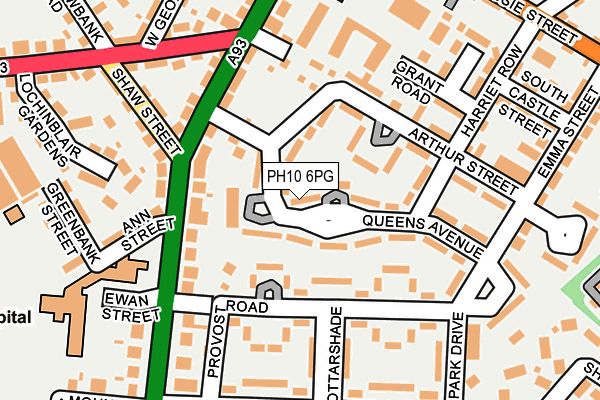 PH10 6PG map - OS OpenMap – Local (Ordnance Survey)