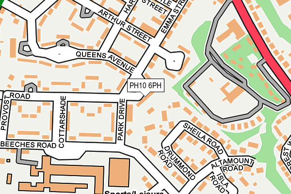 PH10 6PH map - OS OpenMap – Local (Ordnance Survey)