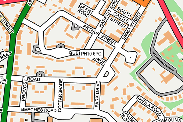 PH10 6PQ map - OS OpenMap – Local (Ordnance Survey)